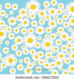 Daisy Flower Vector Pattern Illusration On Stock Vector (Royalty Free ...