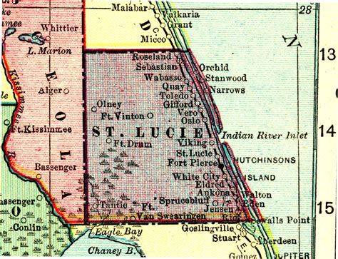 Map Of St Lucie County - Leia Shauna