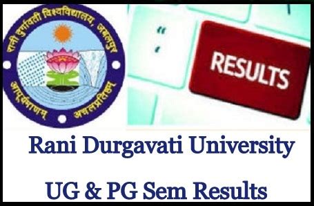 Rani Durgavati Univ UG & PG 1 3 5 Sem Results 2019