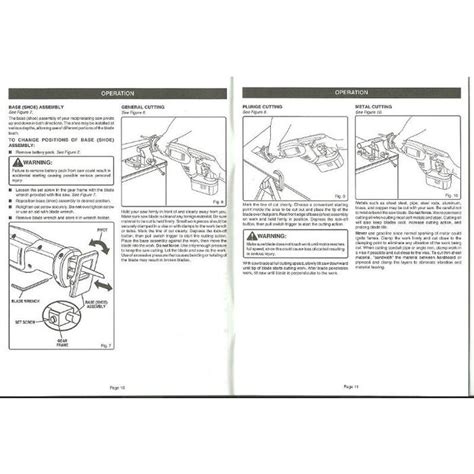 Operator's Manual Ryobi RJC180 18V Cordless Reciprocating Saw Part # 972000-920 on eBid United ...