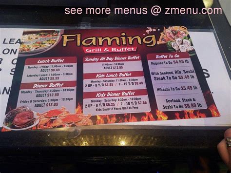 Online Menu of FLAMING GRILL & BUFFET (Roslindale Location) Restaurant, Boston, Massachusetts ...