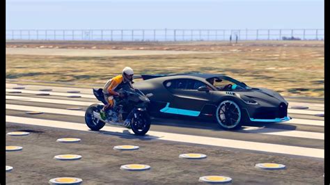 Bugatti Divo vs Kawasaki Ninja H2R - Drag Race - YouTube