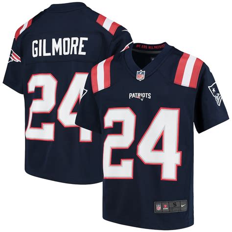 Youth Nike Stephon Gilmore Navy New England Patriots Player Game Jersey