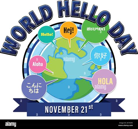 World hello day poster design illustration Stock Vector Image & Art - Alamy