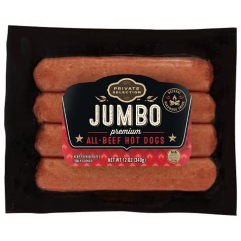 Private Selection™ Jumbo Premium All-Beef Hot Dogs, 12 oz - Kroger