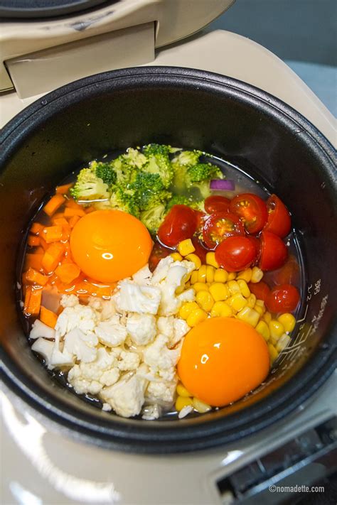 10-min Rainbow Fried Rice (easy one-pot rice cooker recipe) - Nomadette