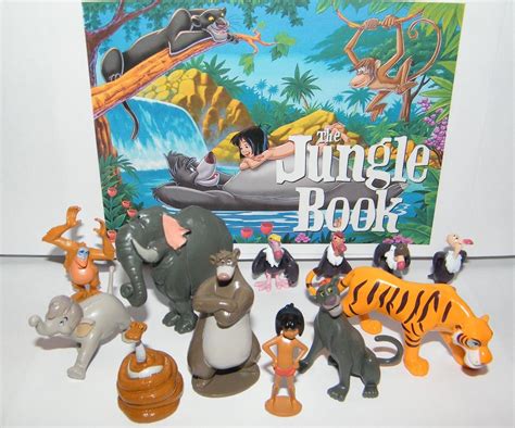 Disney The Jungle Book Figure Set of 13 Mowgli, King Louie, Baloo,4 Vultures | Jungle book toys ...