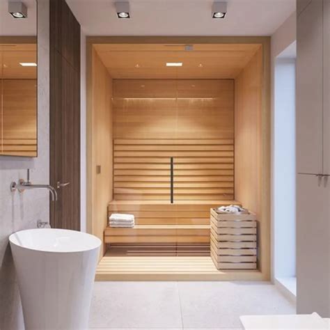 40 Beautiful Sauna Design Ideas For Your Bathroom - HMDCRTN