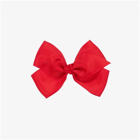 Bowtique London - Red Bow Hair Clip (10cm) | Childrensalon