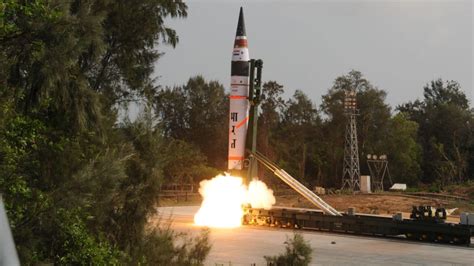 In pics: India successfully test-fires nuclear capable ICBM Agni-5