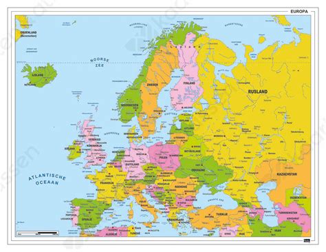 Europa Kaart Met Landen En Hoofdsteden - kaart