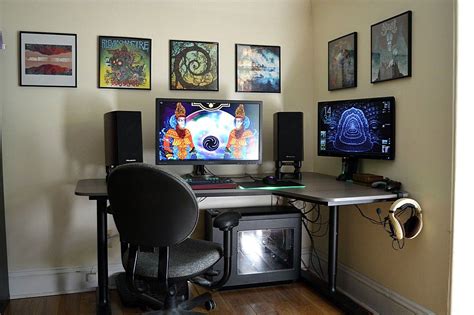 Battlestation with IKEA Bekant Corner Desk-Right Adjustable Height Good Gaming Desk, Gaming Desk ...