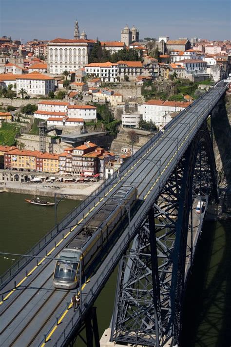 Train crossing bridge stock image. Image of town, dock - 2118045