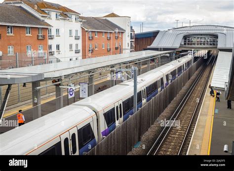 Elizabeth Line station in Abbey Wood Stock Photo - Alamy