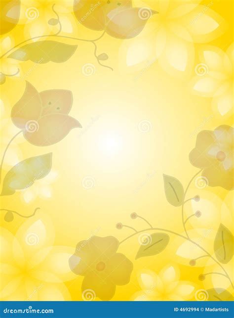 Light Yellow Floral Background Stock Images - Image: 4692994