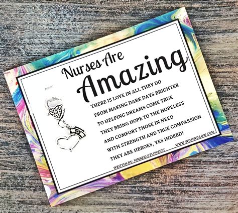 Nurses Are Amazing! - Thank You Gift - Nurses Week - Poem By K. Plunkett - Badge Or Keychain ...