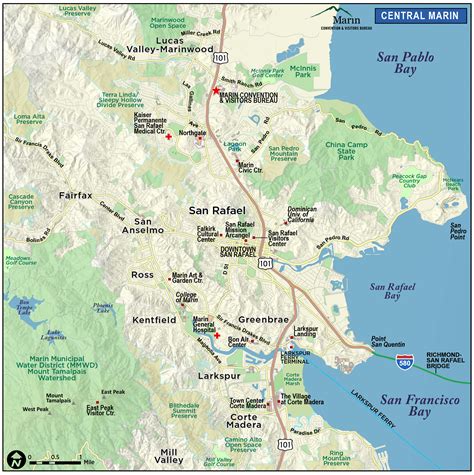 Map of Marin & Directions - Maps & Transportation | Marin Convention & Visitors Bureau