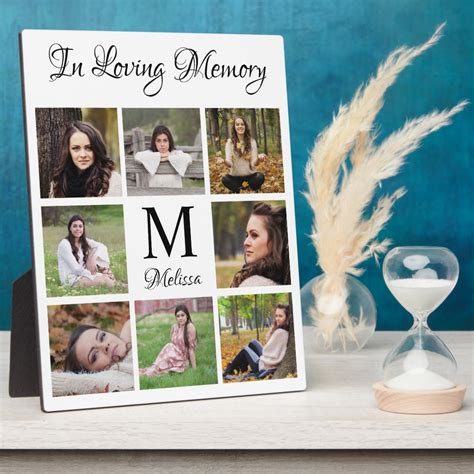 Personalized In Loving Memory Photo Collage Plaque | Zazzle