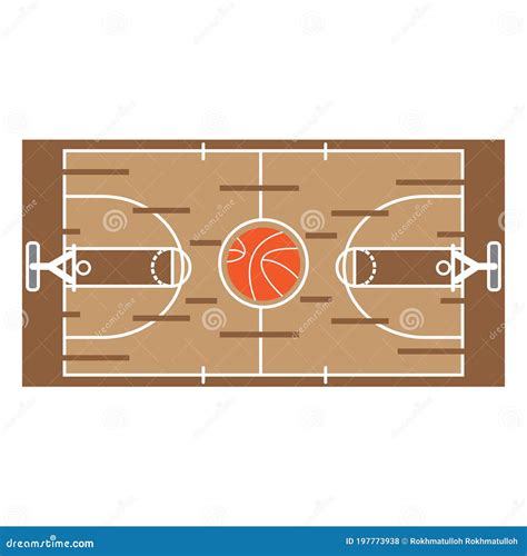 Basketball Court Simple Color Vector Design Icon Stock Vector - Illustration of competition ...