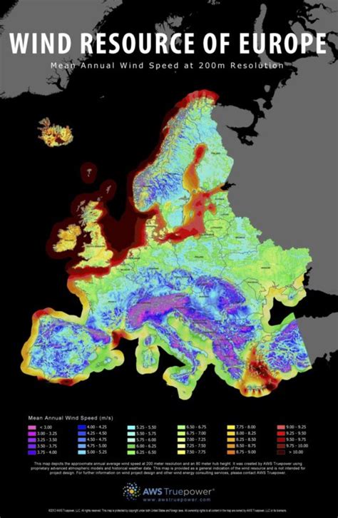 Wind Resource Map of Europe