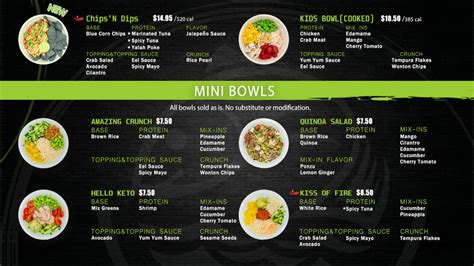 Hawaii Poke Bowl - Food Menu