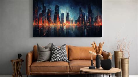 Canvas Wall Art - Urban Skyline Abstract -HD0009 | Shop Today. Get it ...