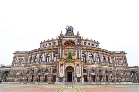 Semperoper Building, the State Opera House in the Old Town of Dresden ...