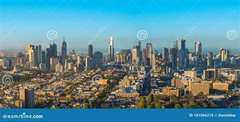 Melbourne Skyline Sunrise stock photo. Image of density - 101066276