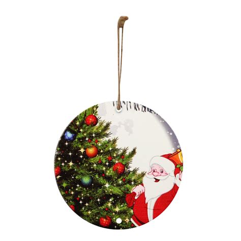 Vikakiooze 2023 Christmas Ornaments Christmas Wooden Hanging Card Double-sided Wooden Christmas ...