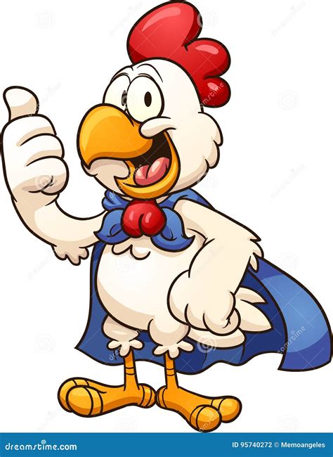 Super Chicken Cartoon Vector | CartoonDealer.com #65096051