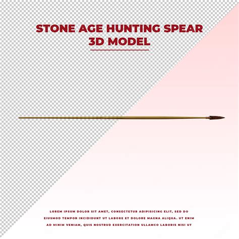 Premium PSD | Stone Age hunting spear