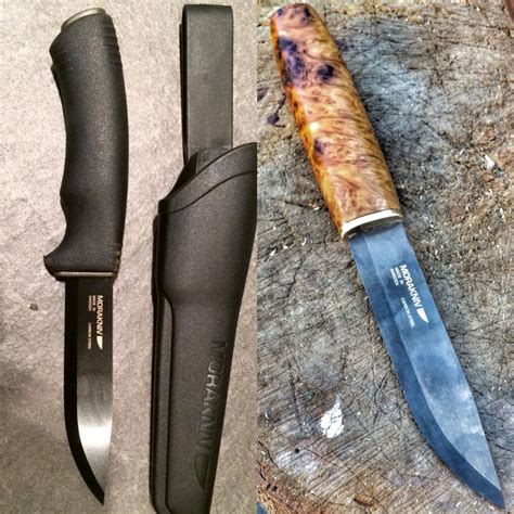 Mora Black Bushcraft reshafted | Knivar