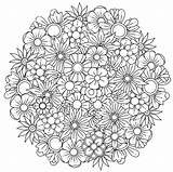 Mandala Flower Printable sketch template
