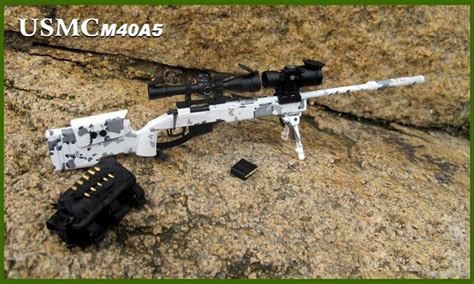 M40A5 1:6 Scale Action Figure Sniper Rifle Model Snow Winter Camouflage G_8024C | eBay