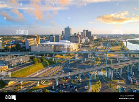 Aerial view of downtown Memphis skyline in Tennessee, USA Stock Photo - Alamy