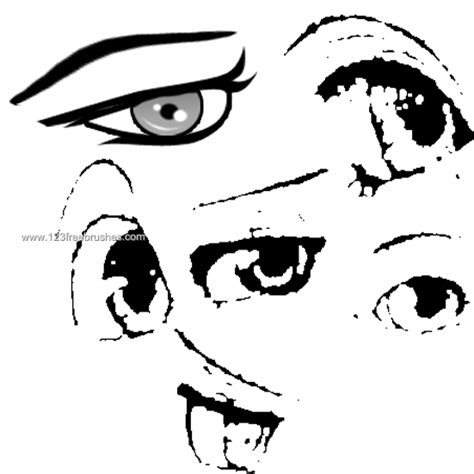 Anime Eyes | Brushes Photoshop | 123Freebrushes