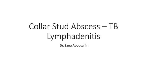 Collar stud abscess | PPT