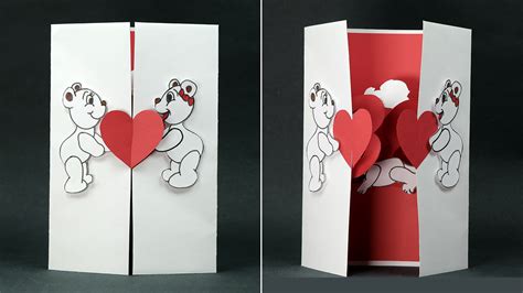 DIY Valentine Card - Kissing Couple Pop Up Card Making Tutorial Artsy ...