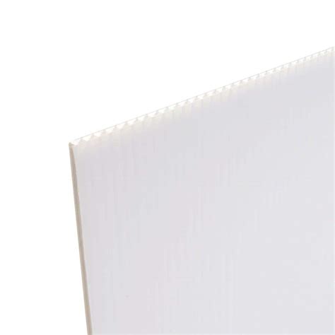 Coroplast 48 in. x 96 in. x 0.157 in. (4mm) White Corrugated Twinwall Plastic Sheet CP4896S ...