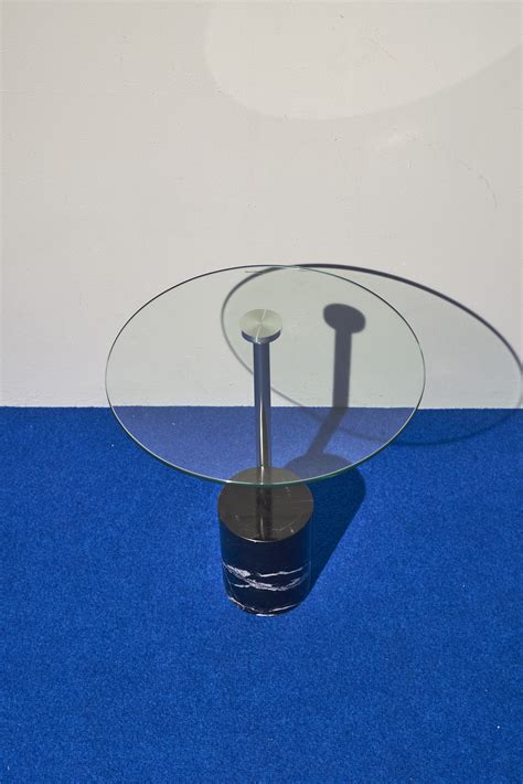 Glass Coffee Table Marble (black) - samuel smalls