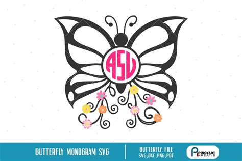 Butterfly Monogram Svg