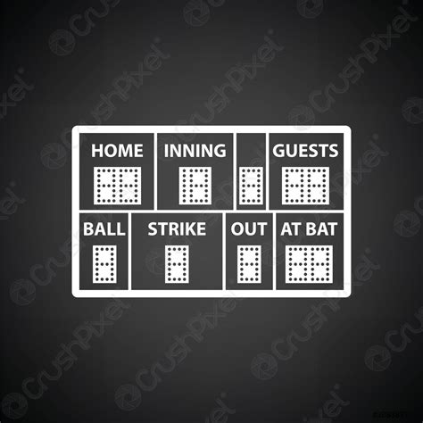 Baseball scoreboard icon - stock vector 3083897 | Crushpixel