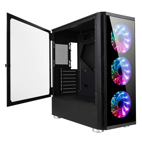 Buy GOLDEN FIELD Z20 Computer Case with 3 RGB Fans Mid Tower Gaming PC Case EATX/ATX/MATX/ITX ...