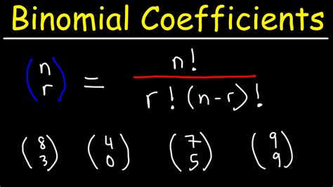 How To Evaluate Binomial Coefficients - YouTube