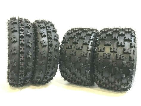 Set of 4- Fits HONDA TRX 300EX K9 CL3 ATV Tires 6 ply 22X7-10 20X10-9 – Lawn&Garden Tire