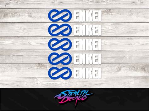 ENKEI Rim Decal Stickers x 5 pcs. | Stealth Decals