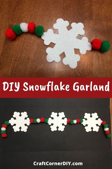 DIY Snowflake Garland Christmas Craft | Craft Corner DIY