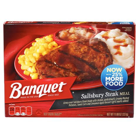 Banquet Salisbury Steak Meal, 11.88 oz Beef Meals | Meijer Grocery ...