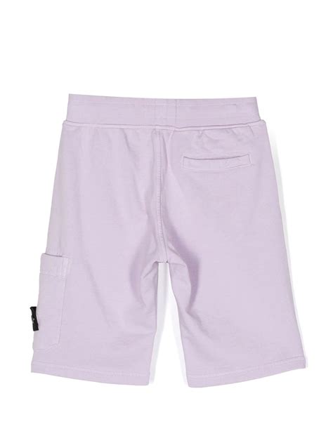 STONE ISLAND KIDS Logo Patch Shorts Purple – MAISONDEFASHION.COM