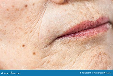 Wrinkled Old Asian Woman Skin Texture Stock Photo - Image of people, human: 107068510